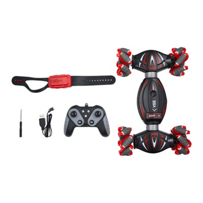 Dual Remote Control Lateral and Burst Stunt Car Toy with Light and Music