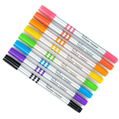 Dual-Tip Paint Pens - 8 Stunning Colours