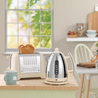 Dualit Lite - Toaster - electrical - 2 slice - stainless steel/charcoal 