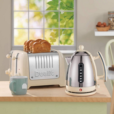 Dualit 46202 4 Slot Lite Toaster in Cream Gloss Finish DIY at B Q