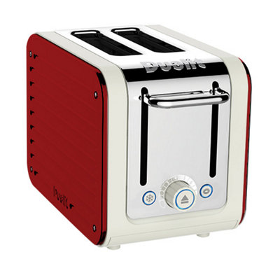 Dualit Architect 2 Slot Canvas Body With Apple Candy Red Panel Toaster DIY at B&Q