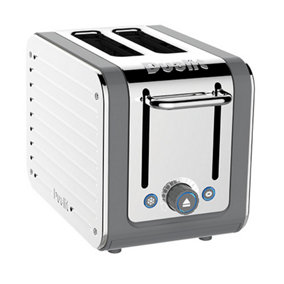 Dualit Architect 2 Slot Grey Body With White Panel Toaster