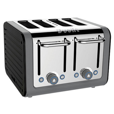 Dualit Architect 4 Slot Grey Body With Gloss Black Panel Toaster DIY
