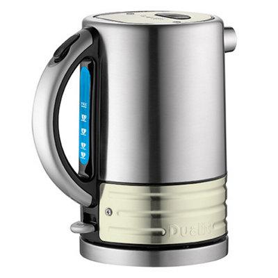 Dualit Architect Brushed Stainless Steel and Canvas White Kettle | DIY ...