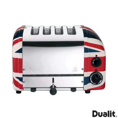 Dualit Classic Union Jack 4 Slot Toaster with Sandwich Cage, Handmade ...