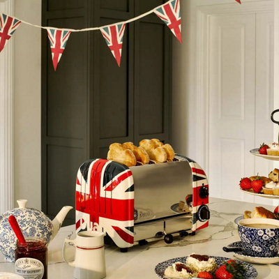 Dualit Classic Union Jack Slot Toaster with Sandwich Cage