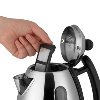 Dualit Lit Cordless Jug Kettle, Litre, Stainless Steel Black