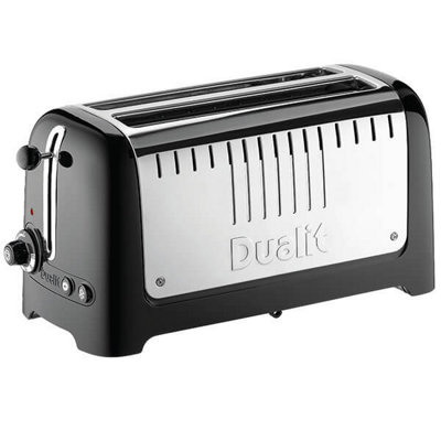 Dualit Lite 2 Long Slot Toaster Gloss Black DIY at B&Q