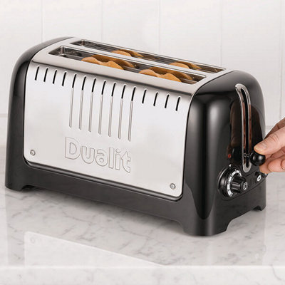 Dualit Lite 2 Long Slot Toaster Gloss Black