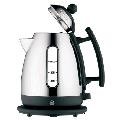 Dualit Lite Mini Jug Kettle, Litre, Polished Stainless Steel/Black