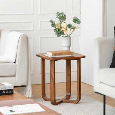 Duchie Solid Wood Side Table Living Room Wooden Side Table Bedside Walnut Side Table