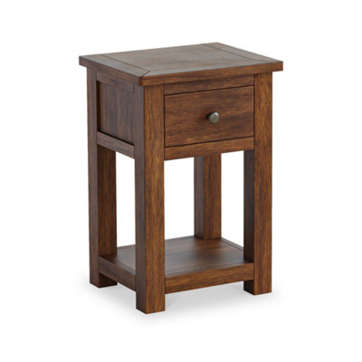 Duchy Acacia 1 Drawer Bedside Table Brown Fully Assembled - By Roseland Furniture