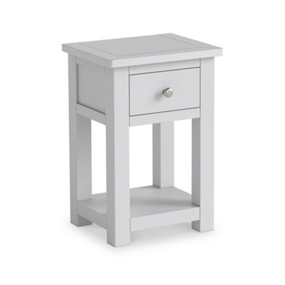 Duchy Grey 1 Drawer Bedside Table Fully Assembled - By Roseland Furniture