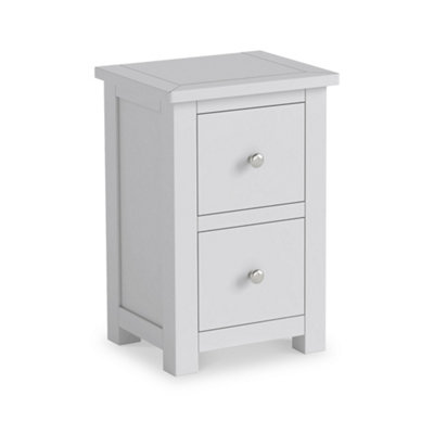 Duchy Grey 2 Drawer Bedside Table Fully Assembled - By Roseland Furniture