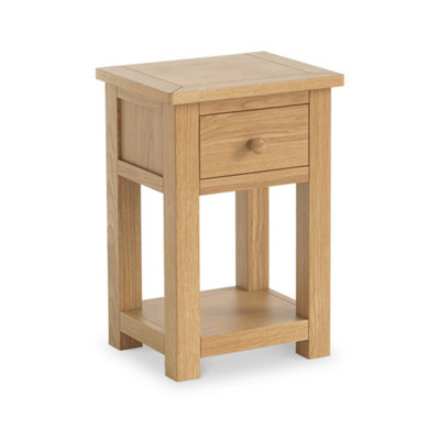 Duchy Oak 1 Drawer Bedside Table Fully Assembled - By Roseland Furniture