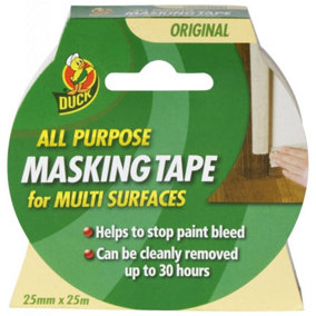Duck All Purpose Masking Tape Beige (2.5cm x 25m)