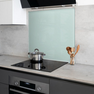 Duck Egg Toughened Glass Kitchen Splashback - 1000mm x 1000mm