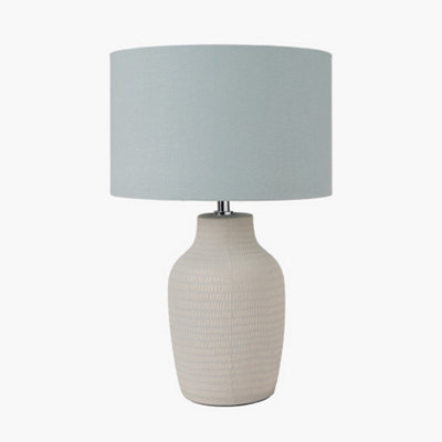 Duck EggTextured Tall Ceramic Table Lamp