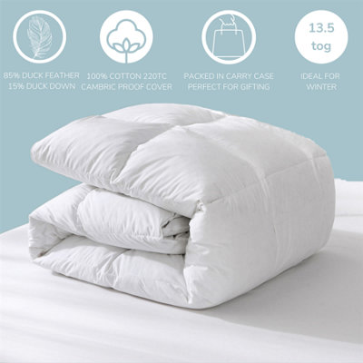 Duck feather duvet super king size sale