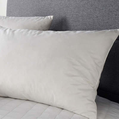 Duck Feather Down Pillows 2 x Filled Cotton Anti Allergy Soft Plump Bounce Back - 3