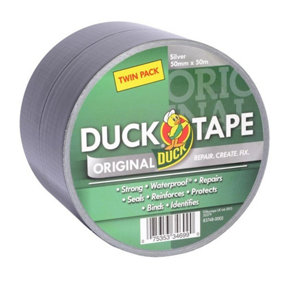 Duck Original Tape Twin Pack Silver (5cm x 50m)