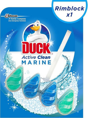 Duck Toilet Rim Block Active Clean Marine 38g x 3