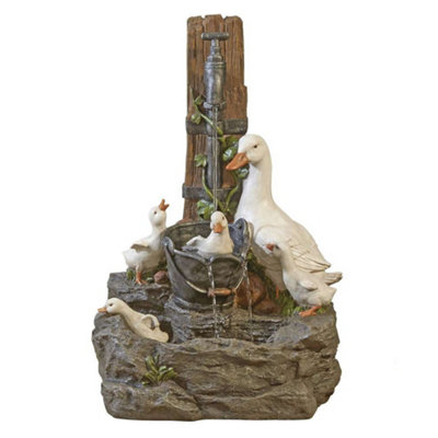 Duck Water Feature Fountain for Outdoor Garden, Lawn, Patio & Decking (Height - 59cm)