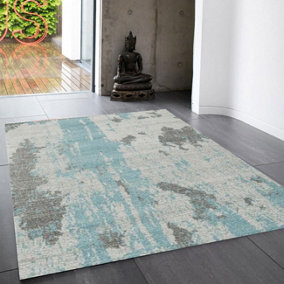 Duckegg Funky Modern Abstract Easy To Clean Dining Room Rug-160cm X 230cm