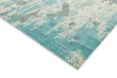 Duckegg Funky Modern Abstract Easy To Clean Dining Room Rug-200cm X 290cm