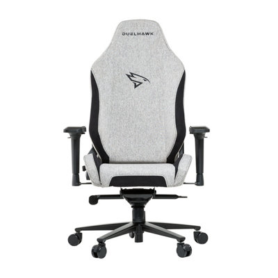 Duelhawk Storm Grey Fabric Gaming Chair