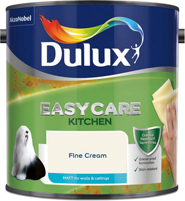 Dulux Easycare Kitchen Paint Matt 2.5L Fine Cream DIY at B&Q