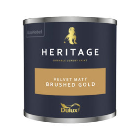 Dulux Heritage Velvet Matt 125ml Tester Pot Brushed Gold