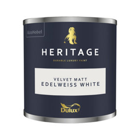 Dulux Heritage Velvet Matt - 125ml Tester Pot - Edelweiss White