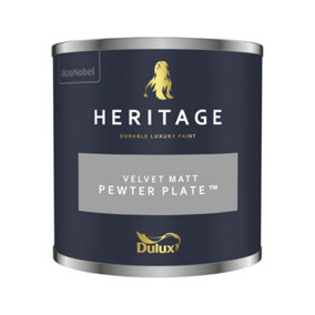 Dulux Heritage Velvet Matt 125ml Tester Pot Pewter Plate