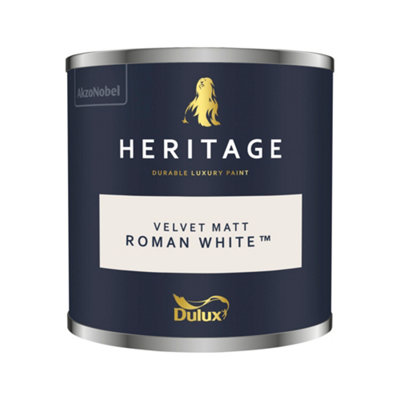 Dulux Heritage Velvet Matt - 125ml Tester Pot - Roman White