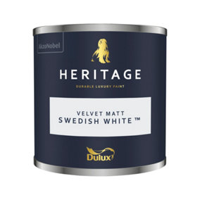 Dulux Heritage Velvet Matt - 125ml Tester Pot - Swedish White