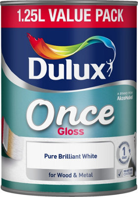 Dulux Once Gloss Paint 1.25L White