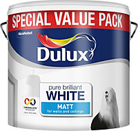 Dulux Pure Brilliant White Matt Emulsion Paint 6L