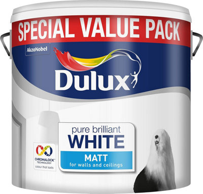 Dulux Pure Brilliant White Matt Emulsion Paint 6L