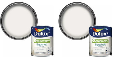 Dulux Quick Dry Eggshell Paint For Wood And Metal Pure Brilliant White ...