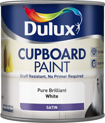 Dulux Retail Cupboard Paint Pure Brilliant White 600ml DIY at B&Q