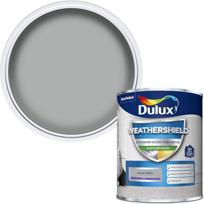 Dulux Retail Weathershield Exterior Satin Paint - Dove Slate - 750ml