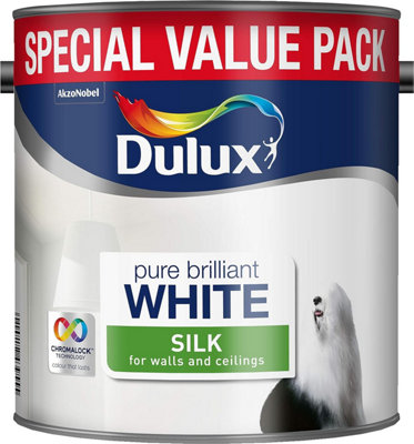 Dulux Silk Emulsion 3L Pure Brilliant White