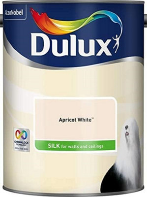 Dulux Silk Emulsion Apricot White Paint 2.5L DIY at B&Q