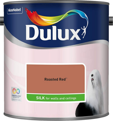 Dulux Silk Emulsion Paint For Walls and Ceilings 2.5L- Roasted Red