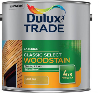 Dulux Trade Classic Select Woodstain Paint Light Oak 2.5 Litre DIY at B&Q