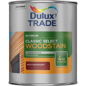 Dulux Trade Classic Select Woodstain Paint  Mahogany 1 Litre