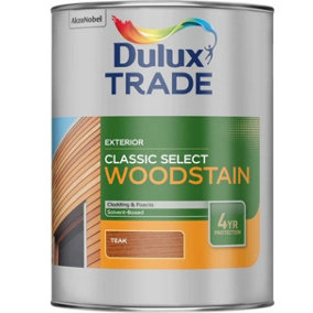 Dulux Trade Classic Select Woodstain Paint  Teak 1 Litre