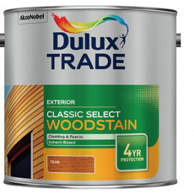 Dulux Trade Classic Select Woodstain Paint  Teak 2.5 Litre