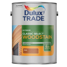 Dulux Trade Classic Select Woodstain Paint Teak 5 Litre